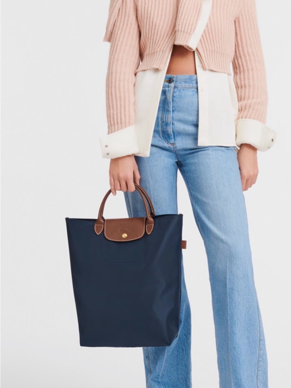 Long Champ Medium Le Pliage Original Tote Bag